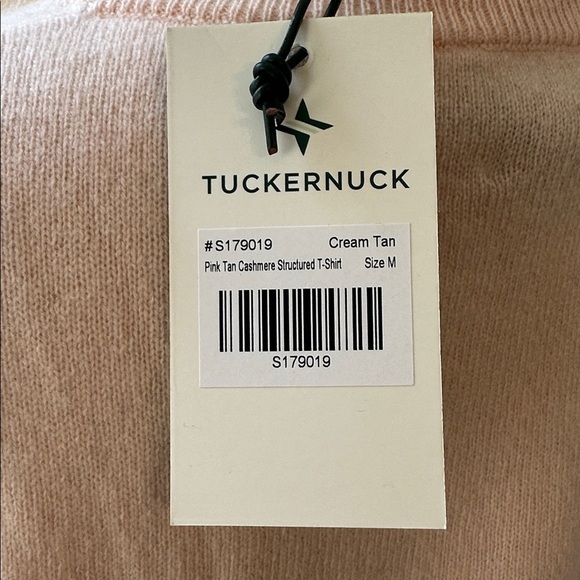 NWT TUCKERNUCK Pink Tan Cashmere Structured T-shirt, Medium - Picture 8 of 8